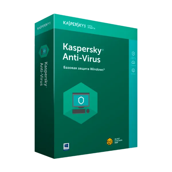 Antivirus KASPERSKY Anti-Virus (KAV) X86/ X64 2 ПК/ DVD photo 1