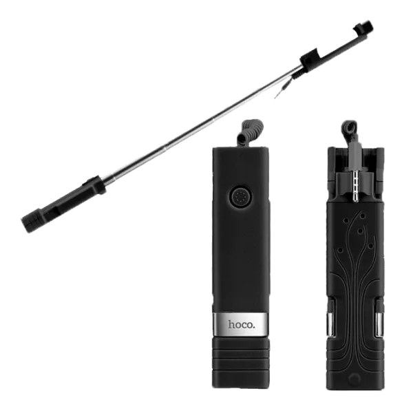Selfie Monopod Hoco K3 Beauty wire controllable Mini-Jack 3.5 mm/ Black photo 1