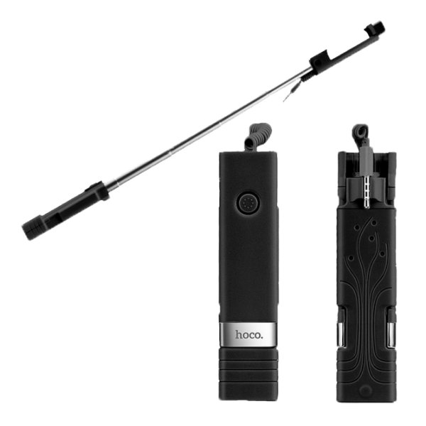 Selfie Monopod Hoco K3 Beauty wire controllable Mini-Jack 3.5 mm/ Black photo 1