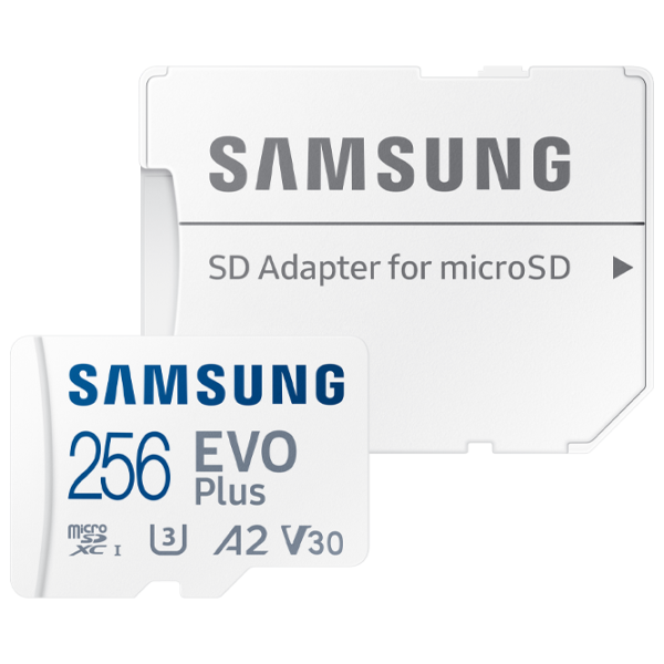 Карта памяти Samsung EVO Plus 256 ГБ MicroSD/ Class10 photo 1 Карта памяти Samsung EVO Plus 256 ГБ MicroSD/ Class10 photo 1