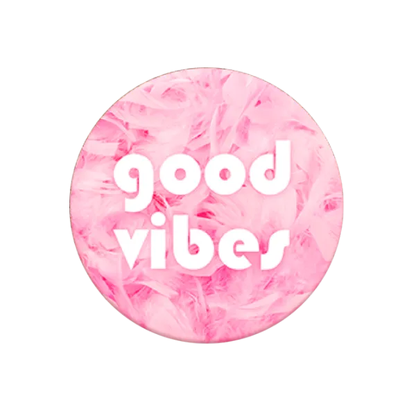 COMBO PopSocket & PopClip good vibes on pink Розовый photo 1