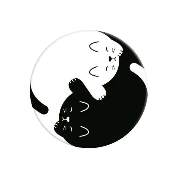 COMBO PopSocket & PopClip yin yang cats Черный photo 1
