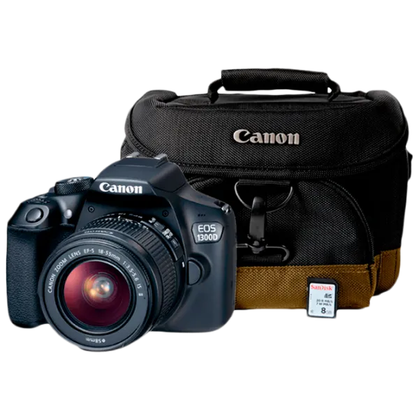 Фотоаппарат Canon EOS 1300D Kit CMOS/ Черный photo 1