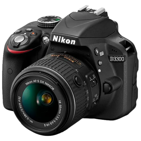 Cameră foto Nikon D3300 Kit CMOS/ Black photo 1