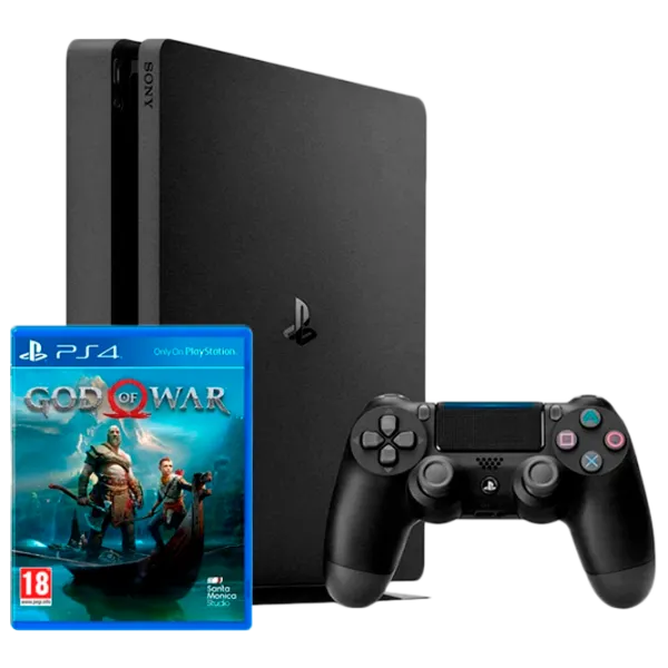 Sony Playstation 4 Slim + God of War Черный photo 1