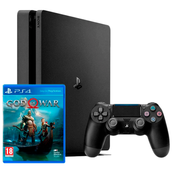 Sony Playstation 4 Slim + God of War Черный photo 1