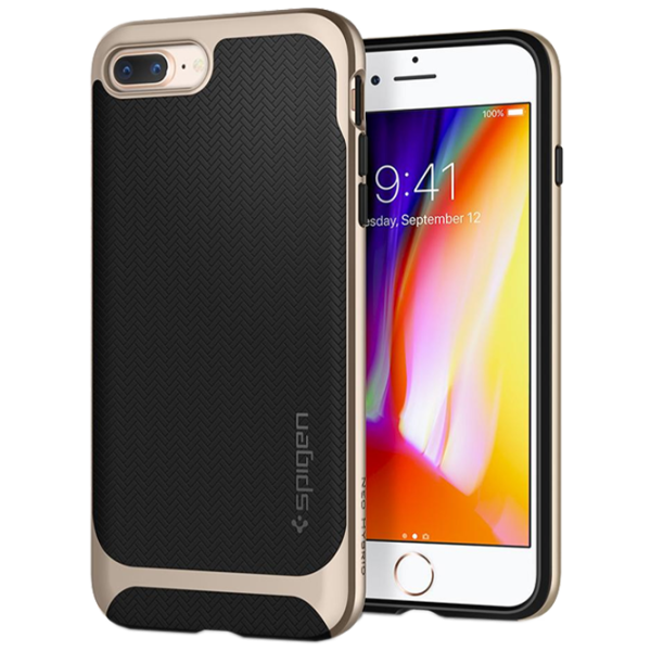 Husă pentru smartphone Apple iPhone 7/ 8 Plus Spigen/ Back/ TPU/ PC/ Gold Black photo 1