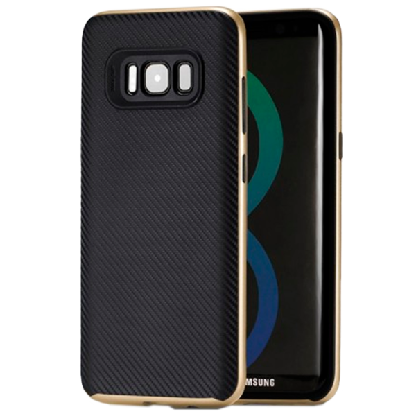 Husă pentru smartphone Samsung Galaxy S8 Screen Geeks/ Back/ TPU/ PP/ Gold Black photo 1