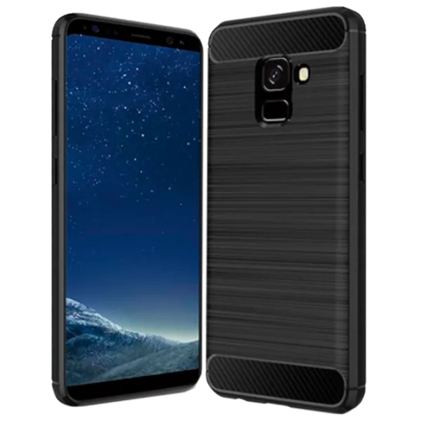 Husă pentru smartphone Samsung Galaxy A8 (2018) Screen Geeks/ Back/ TPU/ Black photo 1