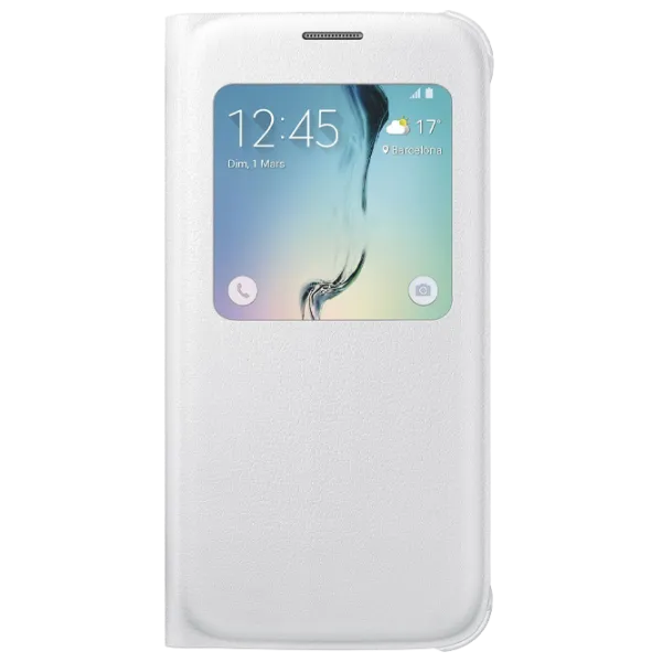 Чехол для смартфона Samsung Galaxy S6 Samsung/ Flip Cover View/ Экокожа/ Серебристый Белый photo 1