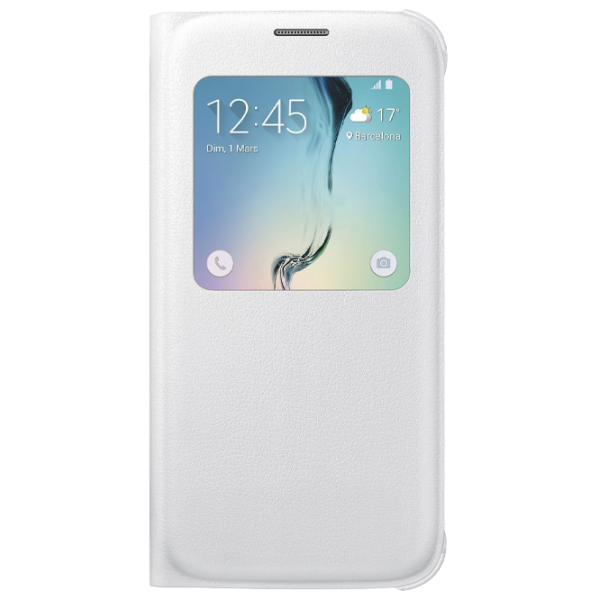 Чехол для смартфона Samsung Galaxy S6 Samsung/ Flip Cover View/ Экокожа/ Серебристый Белый photo 1