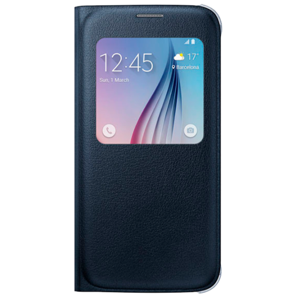 Чехол для смартфона Samsung Galaxy S6 Samsung/ Flip Cover View/ Кожа/ Черный photo 1