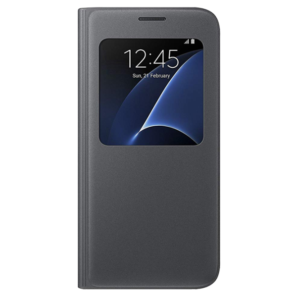 Чехол для смартфона Samsung Galaxy S7 Samsung/ Flip Cover View/ PP/ Алюминий Черный photo 1