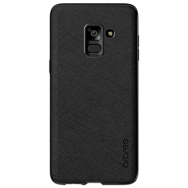 Чехол для смартфона Samsung Galaxy A8 (2018) Araree/ Back/ Кожа/ Черный photo 1 Чехол для смартфона Samsung Galaxy A8 (2018) Araree/ Back/ Кожа/ Черный photo 1