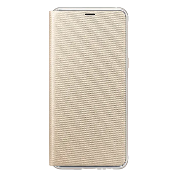 Husa Samsung Galaxy A8 (2018) Orig Flip Cover/ PU/ Neon Gold photo 1