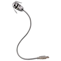 Вентилятор Hama USB Fan + Light 5 Вт / Портативный / Серебряный