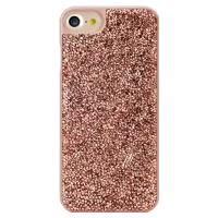 Husa Apple iPhone 7/8 THE KASE Back/ Leather/ Noir /Cheval Argent Black