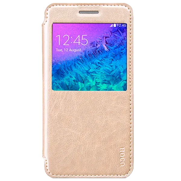 Husă pentru smartphone Samsung Galaxy A5 Hoco/ Flip Cover/ Piele/ Gold photo 1 Husă pentru smartphone Samsung Galaxy A5 Hoco/ Flip Cover/ Piele/ Gold photo 1