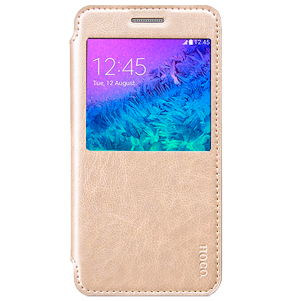 Husă pentru smartphone Samsung Galaxy A5 Hoco/ Flip Cover/ Piele/ Gold photo 1 Husă pentru smartphone Samsung Galaxy A5 Hoco/ Flip Cover/ Piele/ Gold photo 1
