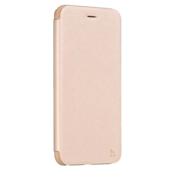 Husa Apple iPhone 6/6S Hoco Flip Cover/ Leather/TPU/ Gold photo 1