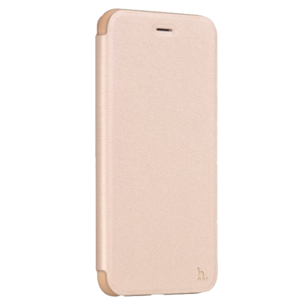 Husa Apple iPhone 6/6S Hoco Flip Cover/ Leather/TPU/ Gold photo 1