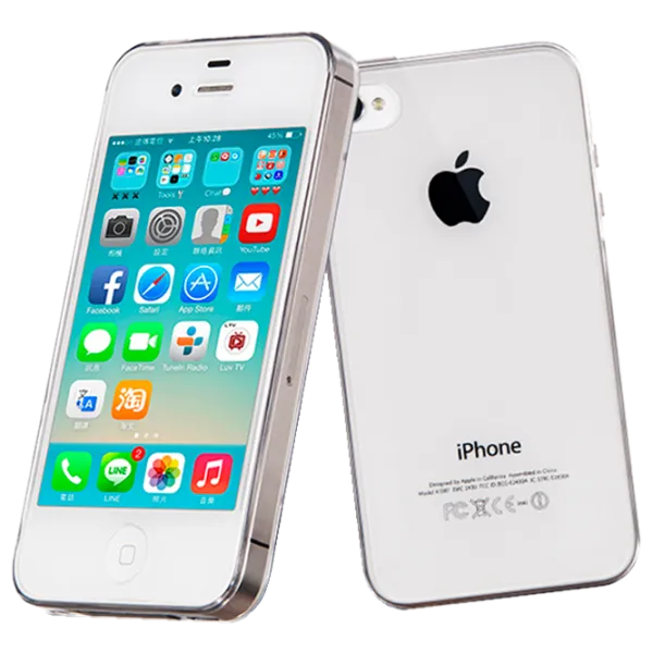 Чехол для смартфона Apple iPhone 4/ 4S Hoco/ Back/ TPU/ Черный Прозрачный photo 1