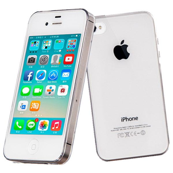 Чехол для смартфона Apple iPhone 4/ 4S Hoco/ Back/ TPU/ Черный Прозрачный photo 1