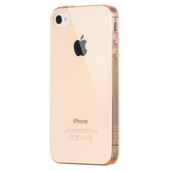 Husă pentru smartphone Apple iPhone 4/ 4S Hoco/ Back/ TPU/ Gold Transparent photo 1