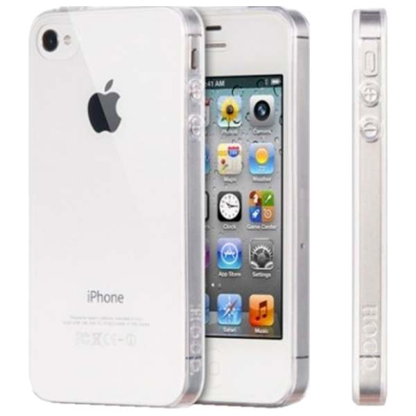 Чехол для смартфона Apple iPhone 4/ 4S Hoco/ Back/ TPU/ Белый Прозрачный photo 1