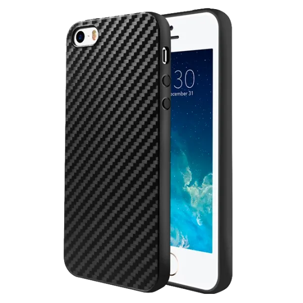 Husa Apple iPhone 5/5S/5SE Hoco Back/ TPU/ Carbon Black photo 1