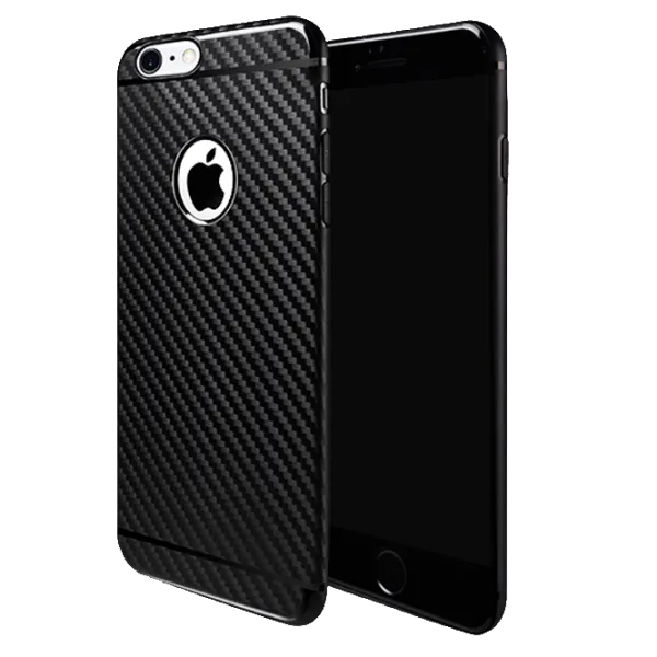 Чехол Apple iPhone 6/6S Hoco Back/ TPU/ Carbon Черный photo 1
