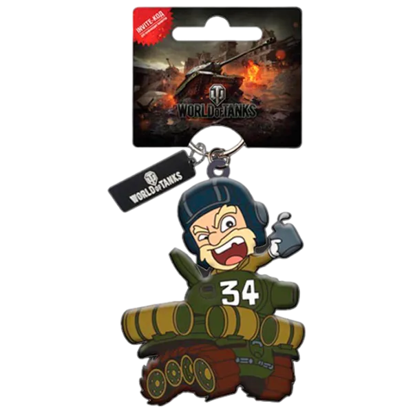 Брелок Wargaming Танк Т-34 World of Tanks/ Коричневый Зелёный photo 1