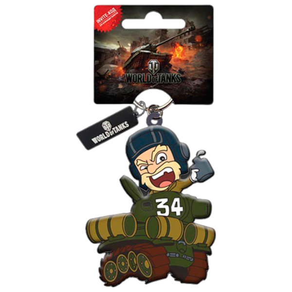 Брелок Wargaming Танк Т-34 World of Tanks/ Коричневый Зелёный photo 1