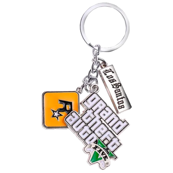 Breloc Rockstar Games GTA V Grand Theft Auto/ Yellow Silver photo 1