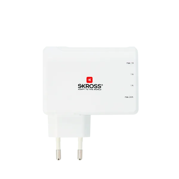 Сетевой адаптер SKross World to Europe/ Белый photo 1 Сетевой адаптер SKross World to Europe/ Белый photo 1