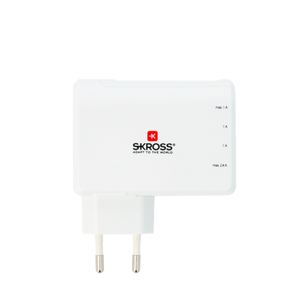 Сетевой адаптер SKross World to Europe/ Белый photo 1 Сетевой адаптер SKross World to Europe/ Белый photo 1