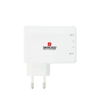 Сетевой адаптер SKross World to Europe/ Белый