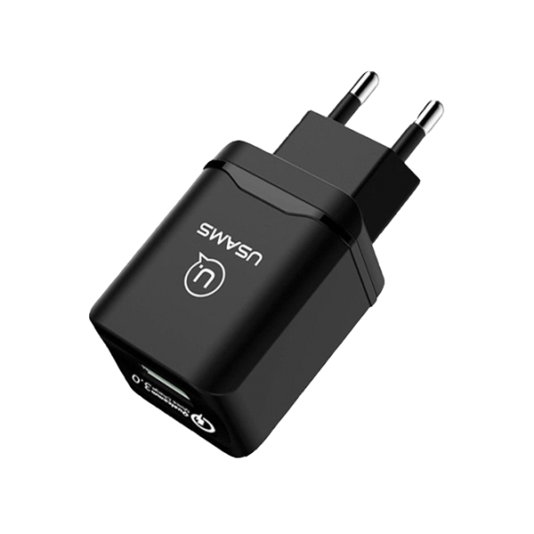 Сетевой адаптер Usams CC024 3 A/ Черный photo 1