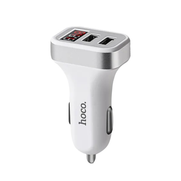 Адаптер Hoco Z3 Автомобильный/ 2.1A/ Белый photo 1 Адаптер Hoco Z3 Автомобильный/ 2.1A/ Белый photo 1