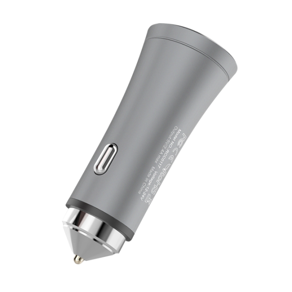 Адаптер Rock H1 with hammer Автомобильный/ 2.4 A/ Серый photo 1 Адаптер Rock H1 with hammer Автомобильный/ 2.4 A/ Серый photo 1