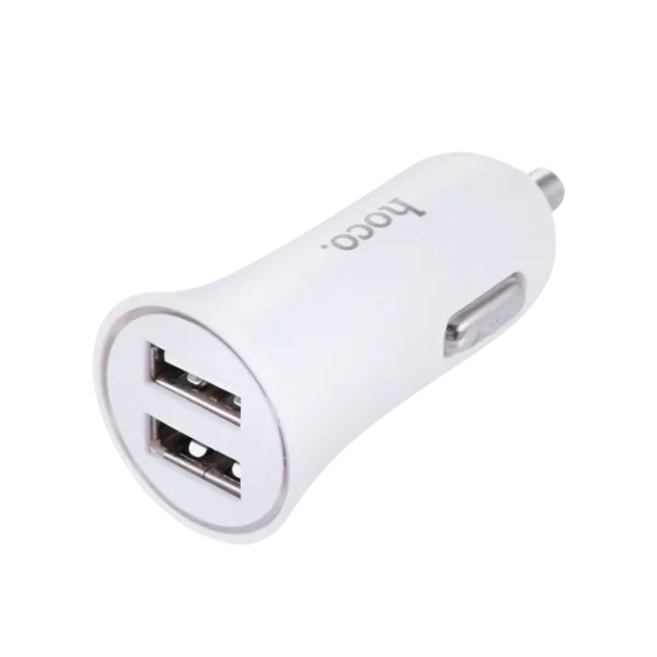 Adapter auto Hoco UC204 USB/ 2A/ White photo 1 Adapter auto Hoco UC204 USB/ 2A/ White photo 1