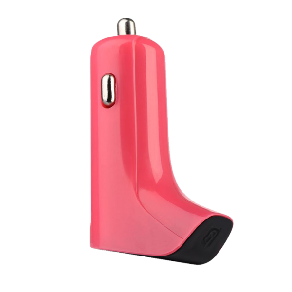Автомобильный адаптер USB F Series  Baseus 2A/ Розовый photo 1