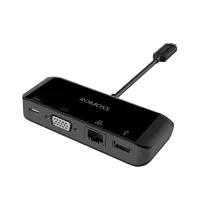 Multiport Adapter USB-C 3.1 - VGA - Ethernet CH07CVEA Romoss Black