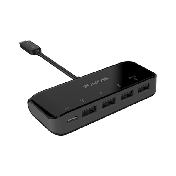 Multiport Adapter USB 3.1-USB*4 CH08C4A Romoss Black photo 1 Multiport Adapter USB 3.1-USB*4 CH08C4A Romoss Black photo 1