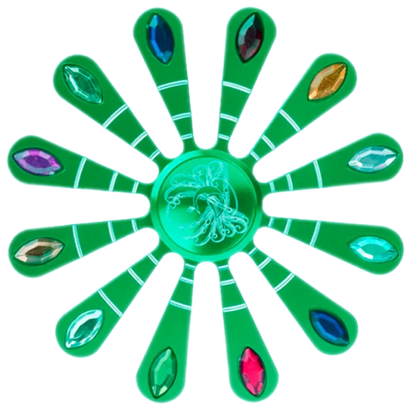 Spinner Fidget Toys 12 Petals Green photo 1 Spinner Fidget Toys 12 Petals Green photo 1