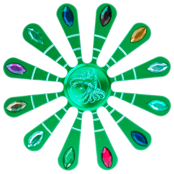 Spinner Fidget Toys 12 Petals Green photo 1 Spinner Fidget Toys 12 Petals Green photo 1