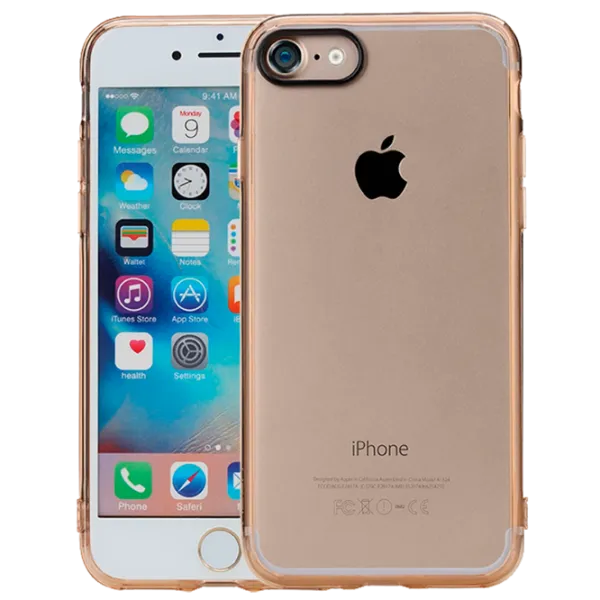 Husă pentru smartphone Apple iPhone 7 Rock/ Back/ TPU/ Transparent Gold photo 1