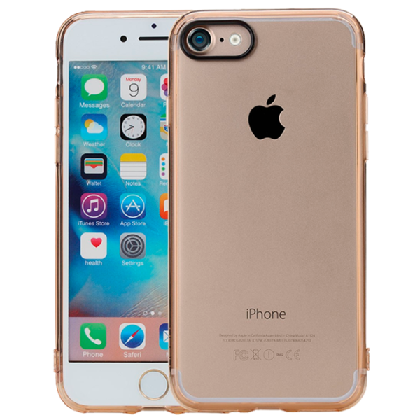 Husă pentru smartphone Apple iPhone 7 Rock/ Back/ TPU/ Transparent Gold photo 1