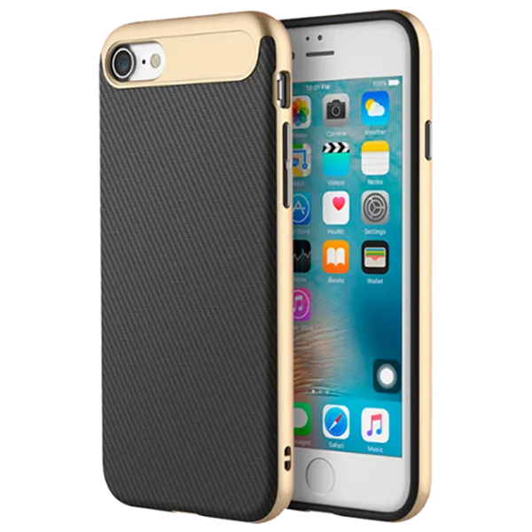 Husă pentru smartphone Apple iPhone 7/ 8 Rock/ Back/ PC/ TPU/ Black Gold photo 1 Husă pentru smartphone Apple iPhone 7/ 8 Rock/ Back/ PC/ TPU/ Black Gold photo 1