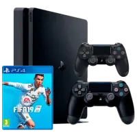 Sony Playstation 4 Slim + FIFA 19 Черный